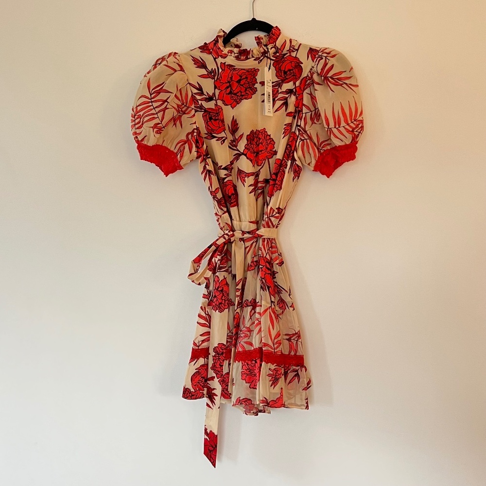 Alice + Olivia Regan Tiered Floral Mini Dress